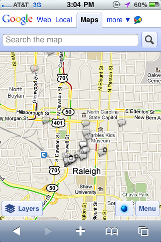 Google Buzz iPhone Interface